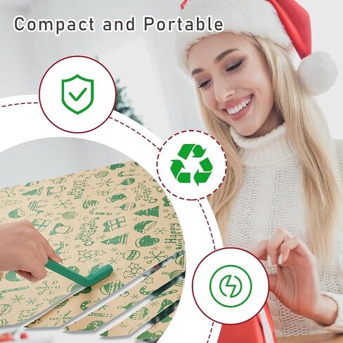 6Pcs Wrapping Paper Cutter, Handheld Gift Wrap Cutter Tool Blade Paper Slicer Christmas Gift Wrapping Paper Cutter Cutting Tools for Wrapping Paper Craft Paper Multiple Colors in Saudi Arabia