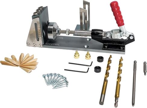 Professional All-Metal Pocket Hole Screw Jig Woodworking Joinery Tool Easily Adjustable Drill Guides in Saudi Arabia