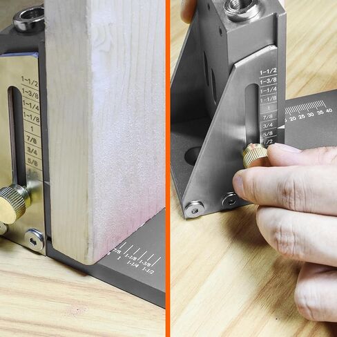 Professional All-Metal Pocket Hole Screw Jig Woodworking Joinery Tool Easily Adjustable Drill Guides in Saudi Arabia