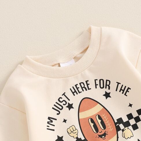 Toddler Baby Boy Football Outfit Long Sleeve Sweatshirt Jogger Pants Set Newborn Infant Fall Clothes in Saudi Arabia