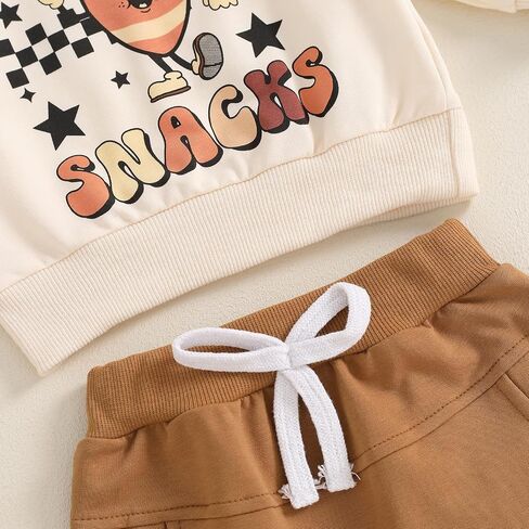 Toddler Baby Boy Football Outfit Long Sleeve Sweatshirt Jogger Pants Set Newborn Infant Fall Clothes in Saudi Arabia