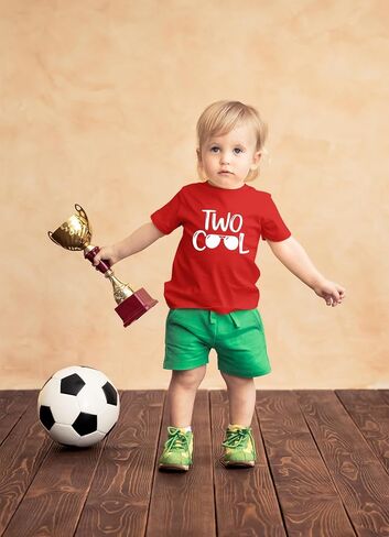 CBTwear Two Cool Toddler Shirt - Fun and Trendy 2nd Birthday Tee for Kids' Celebrations and Everyday Wear in Saudi Arabia
