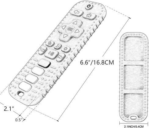 Baby Teething Toys,Silicone Chew Toy for Infant Toddlers,TV Remote Control Toys for Baby Teething Relief,Teething Toys for Babies 0-24 Months BPA Free (White) in Saudi Arabia