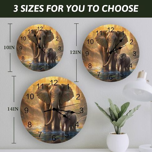 Wall Clock 10 Inch Silent Non-Ticking, Summer Turquoise Tropical Succulent Plants Round Decorative Clock for Living Room Bedroom Kitchen School Easy to Read Battery Operated Mute Clock in Saudi Arabia