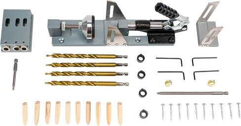 Professional All-Metal Pocket Hole Screw Jig Woodworking Joinery Tool Easily Adjustable Drill Guides in Saudi Arabia