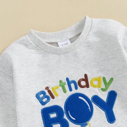 FYBITBO Baby Boy First Birthday Outfit Birthday Boy Shirt Bubble Romper Bodysuit 1st Birthday Outfit Boy Fall Clothes in Kuwait