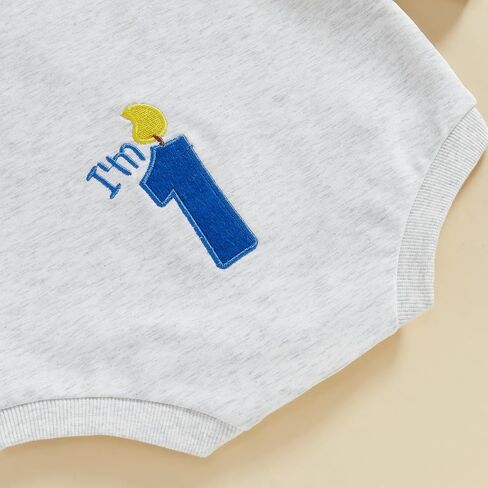 FYBITBO Baby Boy First Birthday Outfit Birthday Boy Shirt Bubble Romper Bodysuit 1st Birthday Outfit Boy Fall Clothes in Kuwait