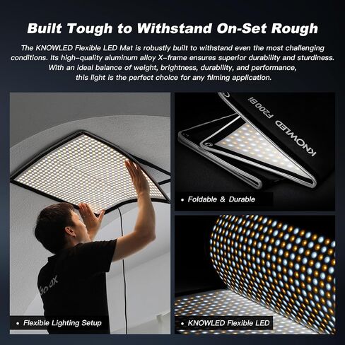 Godox Knowled F400Bi BI-Color Led Video Light Panel with Honeycomb Grid, Foldable Waterproof Flexible LED Mat DMX/CRMX/2.4G/APP Control for Film, Broadcast, Video Production & Photography (2.1 x 4') in Saudi Arabia