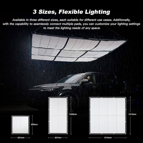 Godox Knowled F400Bi BI-Color Led Video Light Panel with Honeycomb Grid, Foldable Waterproof Flexible LED Mat DMX/CRMX/2.4G/APP Control for Film, Broadcast, Video Production & Photography (2.1 x 4') in Saudi Arabia