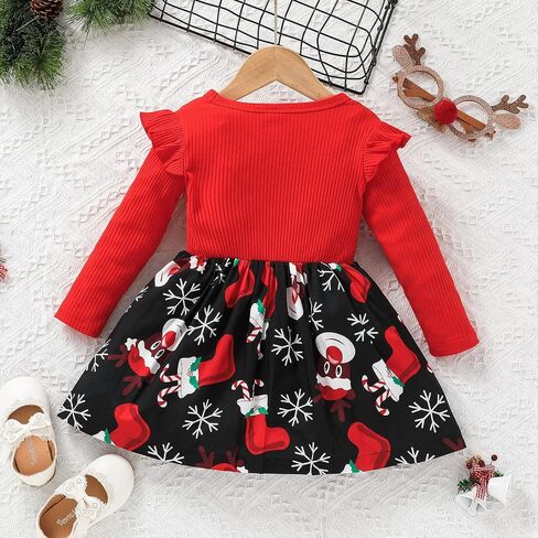 VINUOKER Toddler Girl Fall Dress Baby Girls Floral Dress Long Sleeve Clothes Winter Dress for Toddler Girls in Saudi Arabia