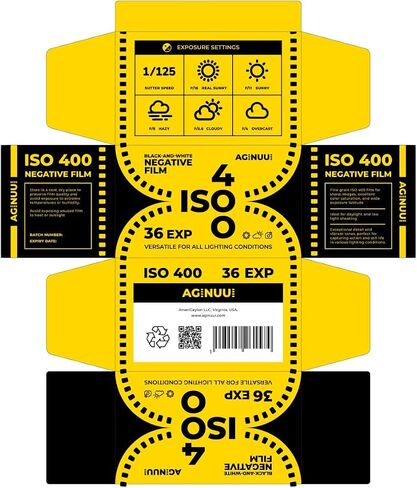 35 mm Film Rolls Black and White ISO 400 36 Exp. for Clear, Vibrant Pictures - Pack of 3 - Camera Film in Saudi Arabia