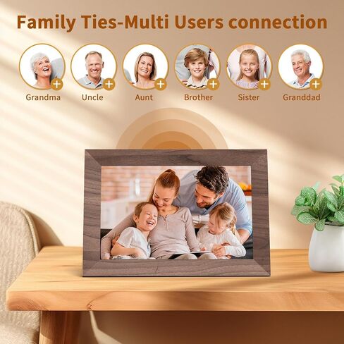 10.1 Inch Digital Picture Frame Wi-Fi Smart Digital Picture Frames with HD IPS Touch Screen,Built in 32GB Memory,Slideshow/Wall Mountable/Share Videos,Share Moments Instantly via Uhale App in Saudi Arabia