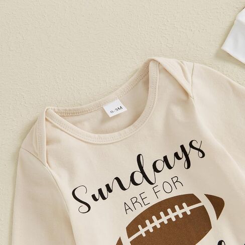 Baby Boy Football Outfits Letter Rugby Long Sleeve Romper Long Pants with Hat Newborn Fall Clothes in Saudi Arabia