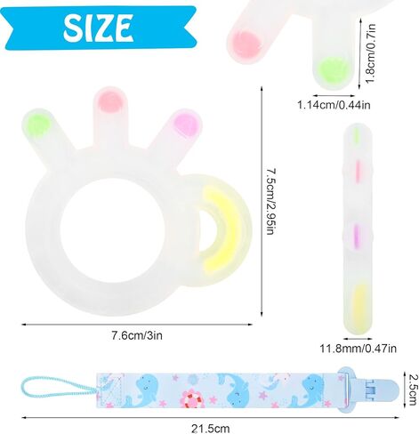 عضاضات للأطفال من عمر 6 إلى 12 شهرًا - ألعاب تسنين للأطفال مصنوعة من السيليكون الناعم، خالية من مادة BPA، مهدئة ومحفزة وسهلة الإمساك بألعاب التسنين للأطفال in Kuwait