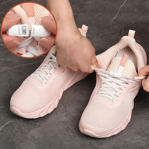 Lydia's Deal Elastic Shoe Laces - Elastic No Tie Shoelaces for Adults and Kids Sneakers, One Size Fits All Shoes, Black in Saudi Arabia