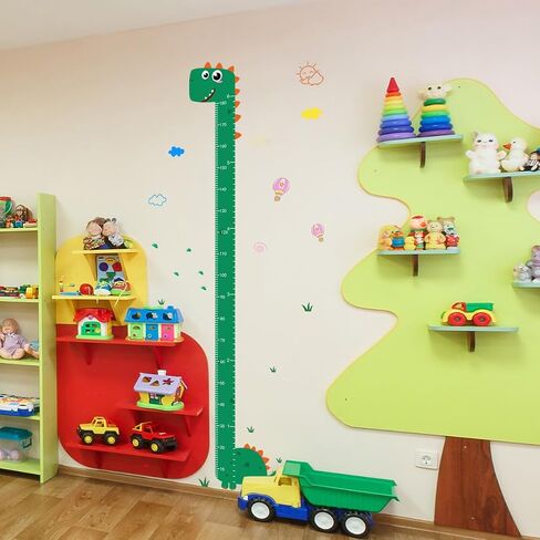 Rocket Self-adheve Vinyl Nursery Wall Decal Baby Growth Chart Sticker for Bedroom Play Room Peel and Stick Kindergarten Height Measure Mural in Kuwait