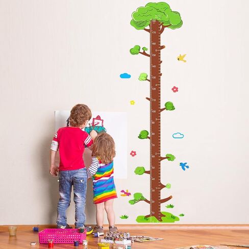 Rocket Self-adheve Vinyl Nursery Wall Decal Baby Growth Chart Sticker for Bedroom Play Room Peel and Stick Kindergarten Height Measure Mural in Kuwait