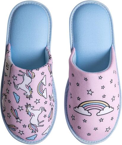 Slippers for Women, Men & Kids Memory Foam Funny Designs Unicorn Music Rainbow Comics Games Gift in Saudi Arabia