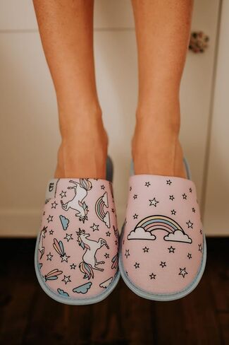 Slippers for Women, Men & Kids Memory Foam Funny Designs Unicorn Music Rainbow Comics Games Gift in Saudi Arabia