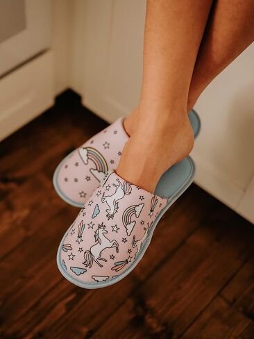 Slippers for Women, Men & Kids Memory Foam Funny Designs Unicorn Music Rainbow Comics Games Gift in Saudi Arabia