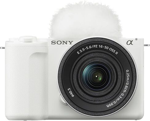 Sony Alpha ZVE10 II - APS-C Interchangeable Lens Mirrorless Camera (White) Bundle with Advanced Accessories | sony zve10 in Saudi Arabia