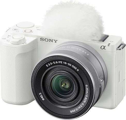 Sony Alpha ZVE10 II - APS-C Interchangeable Lens Mirrorless Camera (White) Bundle with Advanced Accessories | sony zve10 in Saudi Arabia