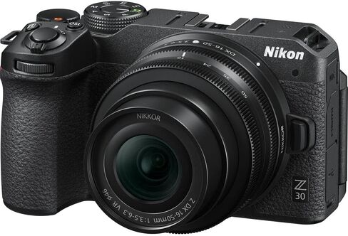 Nikon Z30 Mirrorless Camera with 16-50mm and 50-250mm Lenses + Soft Case + Cleaning Kit + Memory Card Wallet + Extreme PRO 64GB Card + Card Reader + Hand Strap + 12 Inch Flex Tripod (Renewed) in Saudi Arabia