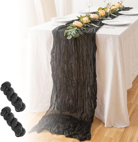 JYFLZQ Terracotta Cheesecloth Table Runner 35 x 120 Inch 6 Pack Gauze Table Runner 10ft Rustic Cheese Cloth Table Runner for Wedding Bridal Shower Party Decorations in Kuwait