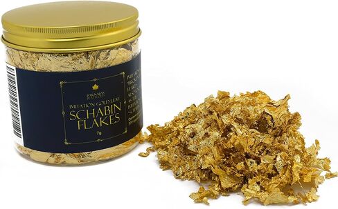 Barnabas Blattgold: Variegated Imitation Gold Leaf Schabin Flakes - Quality Metallic Foil Flakes for Gilding, Painting Arts and Crafts (20g) in Saudi Arabia