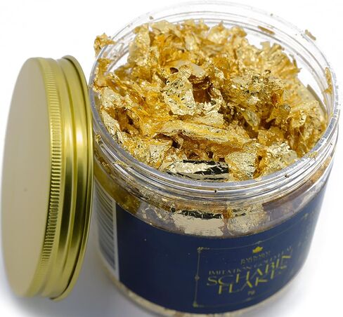 Barnabas Blattgold: Variegated Imitation Gold Leaf Schabin Flakes - Quality Metallic Foil Flakes for Gilding, Painting Arts and Crafts (20g) in Saudi Arabia