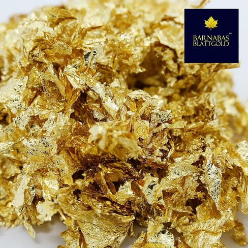 Barnabas Blattgold: Variegated Imitation Gold Leaf Schabin Flakes - Quality Metallic Foil Flakes for Gilding, Painting Arts and Crafts (20g) in Saudi Arabia