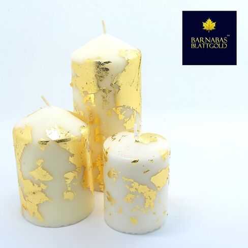 Barnabas Blattgold: Variegated Imitation Gold Leaf Schabin Flakes - Quality Metallic Foil Flakes for Gilding, Painting Arts and Crafts (20g) in Saudi Arabia