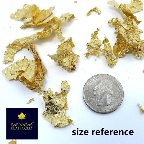 Barnabas Blattgold: Variegated Imitation Gold Leaf Schabin Flakes - Quality Metallic Foil Flakes for Gilding, Painting Arts and Crafts (20g) in Saudi Arabia