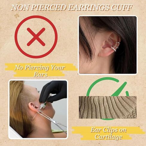Ear Cuff Earrings for Women No Piercing Earrings for Women Trendy Earrings for Women 2024 Rhinestone Cuff Earrings Fake Earrings for Girls in Saudi Arabia