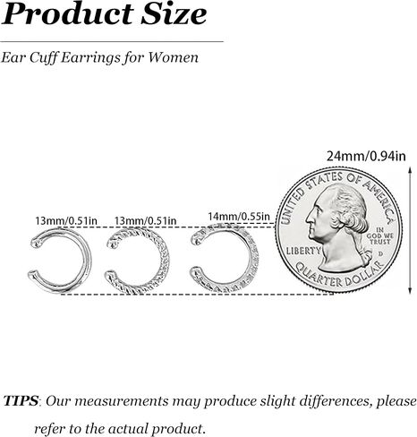 Ear Cuff Earrings for Women No Piercing Earrings for Women Trendy Earrings for Women 2024 Rhinestone Cuff Earrings Fake Earrings for Girls in Saudi Arabia