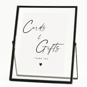 Calculs Cards and Gifts Table Decor 10x8 Inches Floating Picture Frame Wedding Signs Cardbox Decorative Accessories (Gold)
