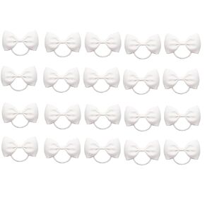 20Pcs Baby Girl Toddlers Hair Bows, Mini Elastic Hair Ties Accessories Bow Ponytail Holder Rubber Hair Bands for Girls Kids Teens (Navy, One Size)