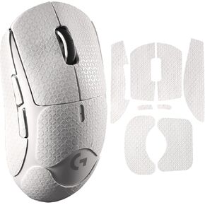 Sweat-Resistant Mouse Grip Tape for Logitech G Pro X Superlight Mouse Sticker Anti-Slip Skin for G Pro Superlight Decals(White)
