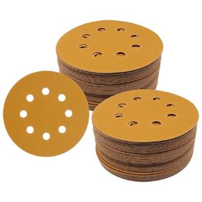 5 inch Sanding Discs, 8-Hole Sandpaper Discs 600-Grit Hook and Loop Sanding Disc for Random Orbital Sander (52pcs, 600 Grit)