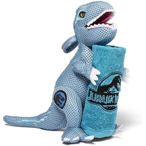 Jurassic World Dinosaur Plush Mesh Hugger and Washcloth 2-Piece Bath Buddy Set New