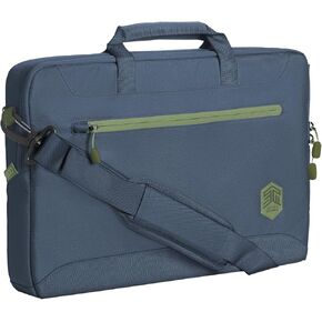 STM Eco Brief Laptop Case- Fits Up to a 16" Laptop, Made of 100% Recycled Fabrics, Includes a Removable Shoulder Strap, Luggage Pass-Through and Organized Pockets- Black