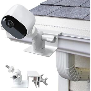 Gutter Mount for Eufy, Wyze, Google Nest, Arlo, Simplisafe, Ring Stick up Cam/Pro, Wyze Cam v3 Pro, Compatible with Any Security Camera and Solar Panel with 1/4 Screw (Not for Ring Solar)