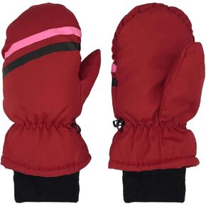 DOOVID Toddler Mittens Winter Warm Ski Mittens Waterproof Fleece Lined Kids Outdoor Snow Gloves