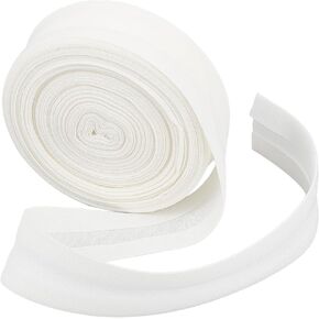 BENECREAT 10.9 Yards Single Fold Bias Tape, 3/4 inch Wide Light Gray Polycotton Bias Binding Tape Hemming Ribbon for DIY Garment Sewing, Seaming, Piping, Quilting