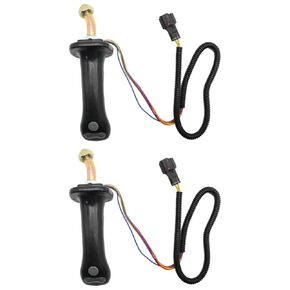 LIDSCURA 2 Pack 3 Button Excavator Joystick Levers, Robust 6 Pin Excavator Joystick Handles, Replacement for Doosan DH DX150 215 225 300 370-9C, Aluminum Alloy Excavator Joystick Lever