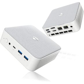 Machcreator Business Mini Desktop، الجيل الثالث عشر Intel i7-13620H، ذاكرة الوصول العشوائي DDR5 سعة 32 جيجابايت، SSD 2 تيرابايت، دعم شاشة مزدوجة 4K، HDMI، منفذ DP، النوع C، إيثرنت RJ-45، Wi-Fi 6، Windows 11 Pro، رمادي