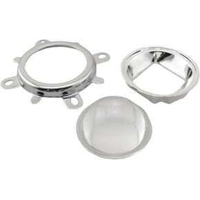 RLECS Reflector Cup Kit, 60 Degrees 44mm Lens, 50mm Reflector Collimator Base Housing, Fixed Bracket for 20W-100W LED Light Lamp Lenses LED Reflector Cup Kit