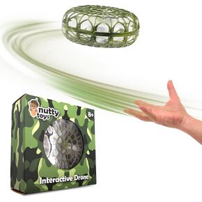 nutty toys Interactive Drone - Hand Operated Light Up Boomerang for Kids & Adults | Easy Shake to Start Flying UFO | Top Easter Gift Idea 2025 for Boys & Teens 8 9 10 11 12 13 14 15