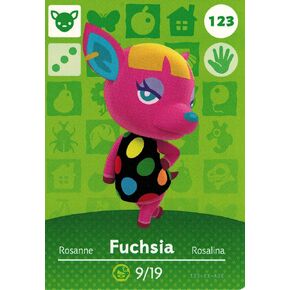 Nintendo Animal Crossing Happy Home Designer Amiibo Card Fuchsia 123/200 USA Version