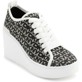 DKNY Women's Byla Lace Up Wedge Sneaker